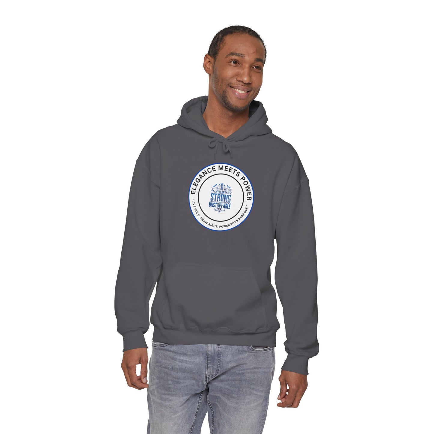 Hoodie — "Elegance Meets Power" Strong and Stylish Badge Pullover