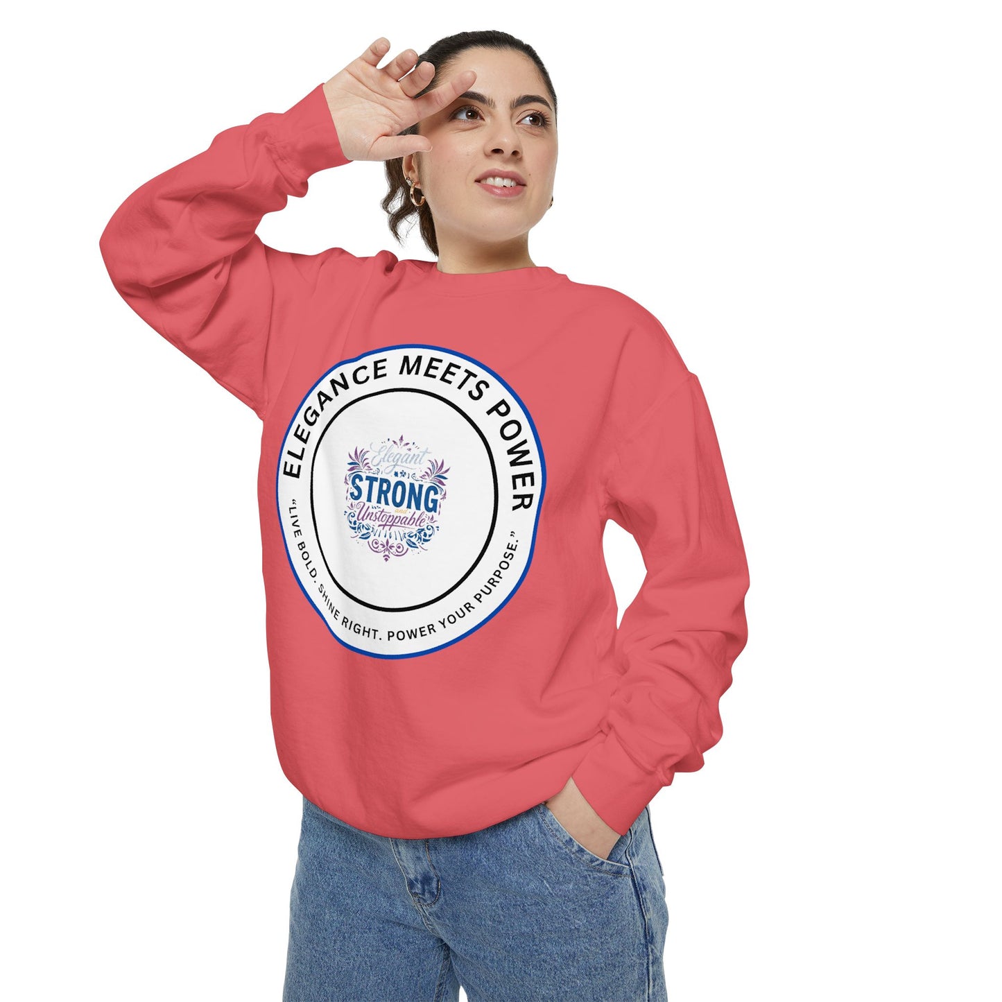 Strong Floral Crest Sweatshirt — "Elegance Meets Power" Crewneck