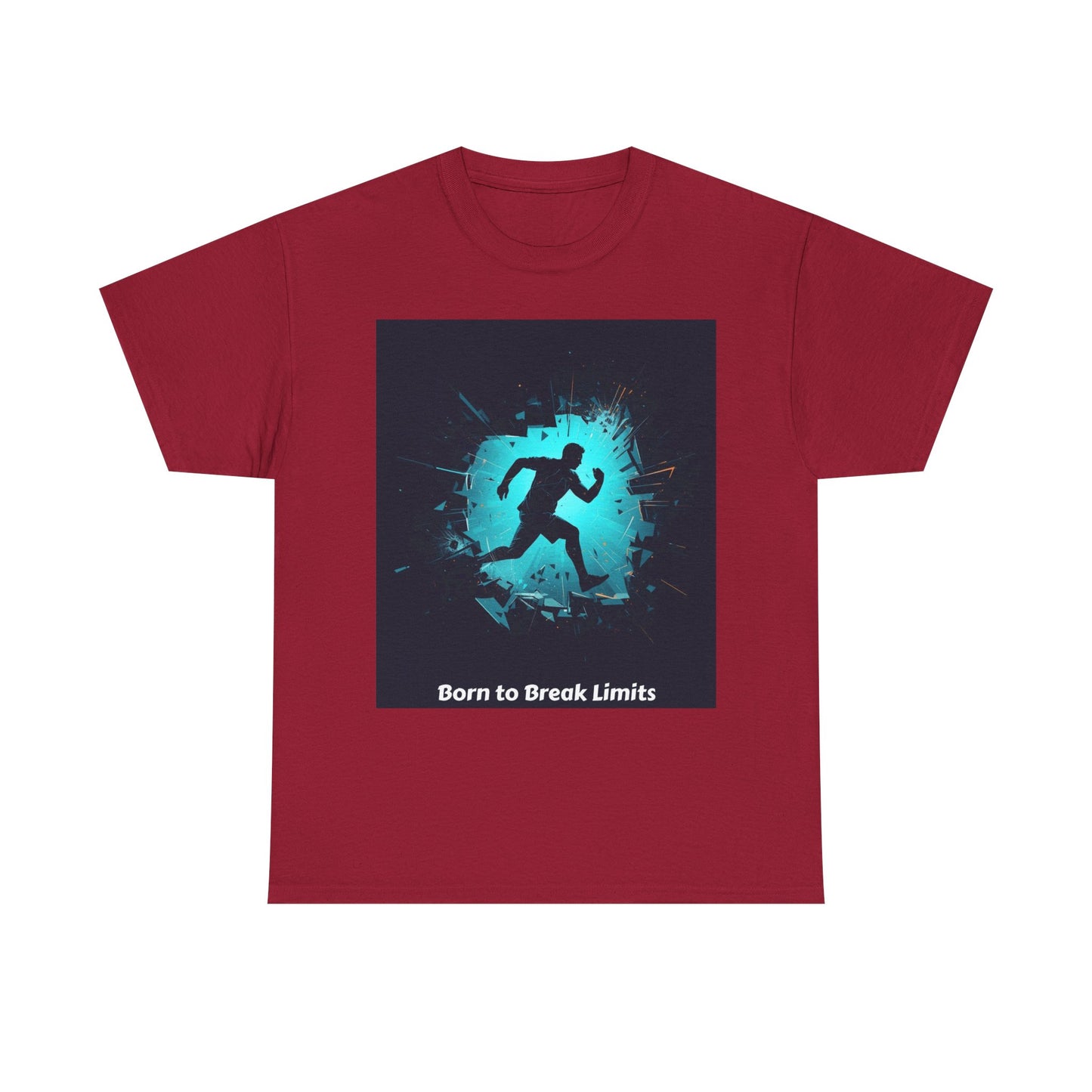 Running T-Shirt — 'Born to Break Limits' Motivational Athletic Tee