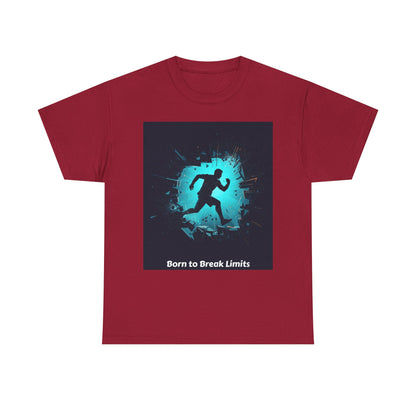 Running T-Shirt — 'Born to Break Limits' Motivational Athletic Tee