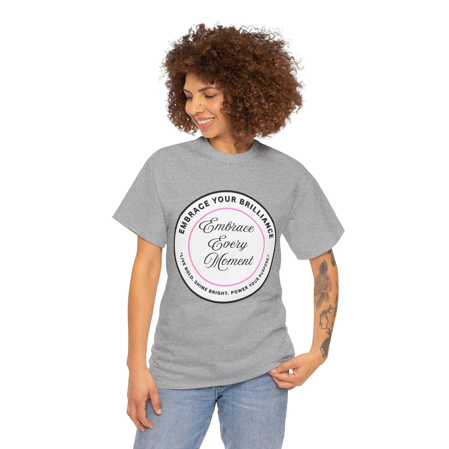 Embrace Your Brilliance Men's Tee — "Embrace Every Moment" Inspirational Graphic Shirt