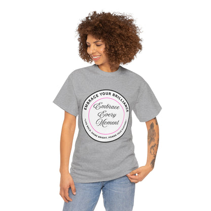 Embrace Your Brilliance Men's Tee — "Embrace Every Moment" Inspirational Graphic Shirt