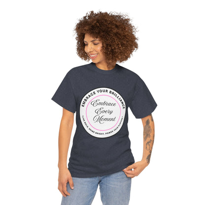 Embrace Your Brilliance Men's Tee — "Embrace Every Moment" Inspirational Graphic Shirt