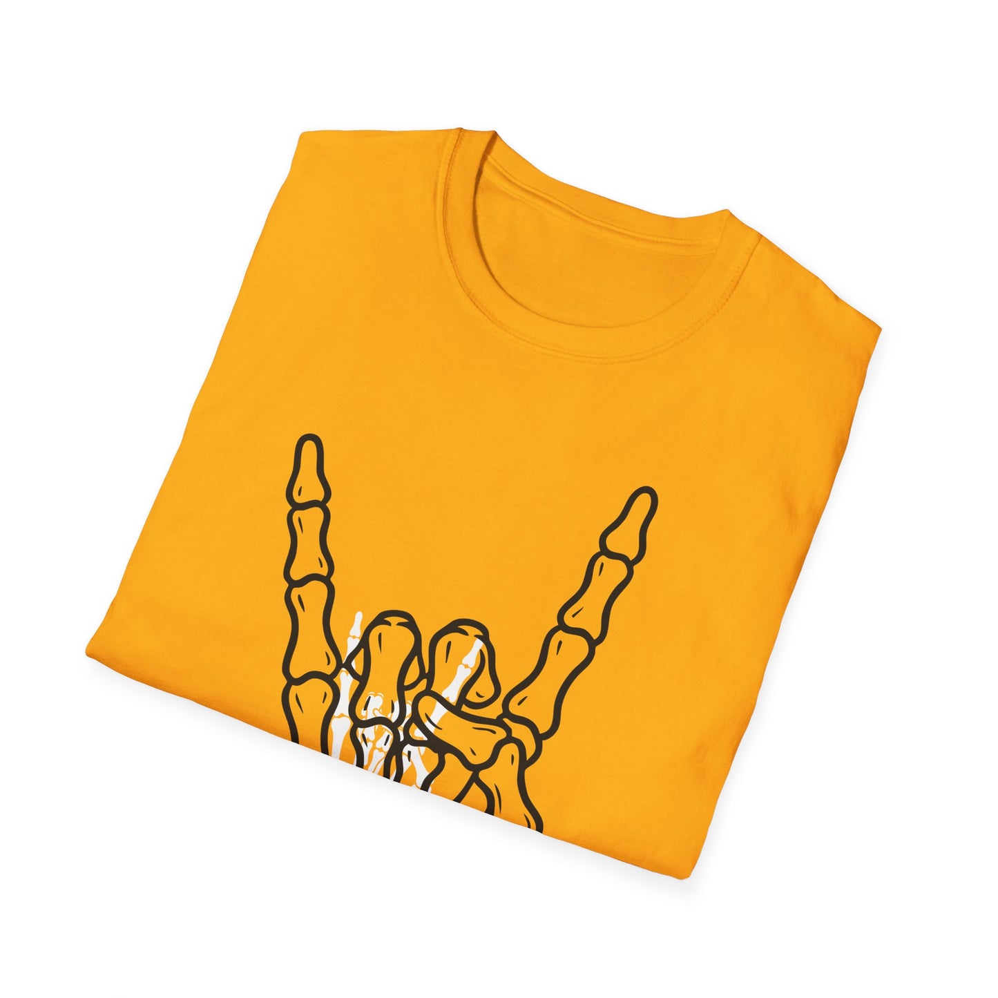 Skeleton Hand Rock Sign T-Shirt