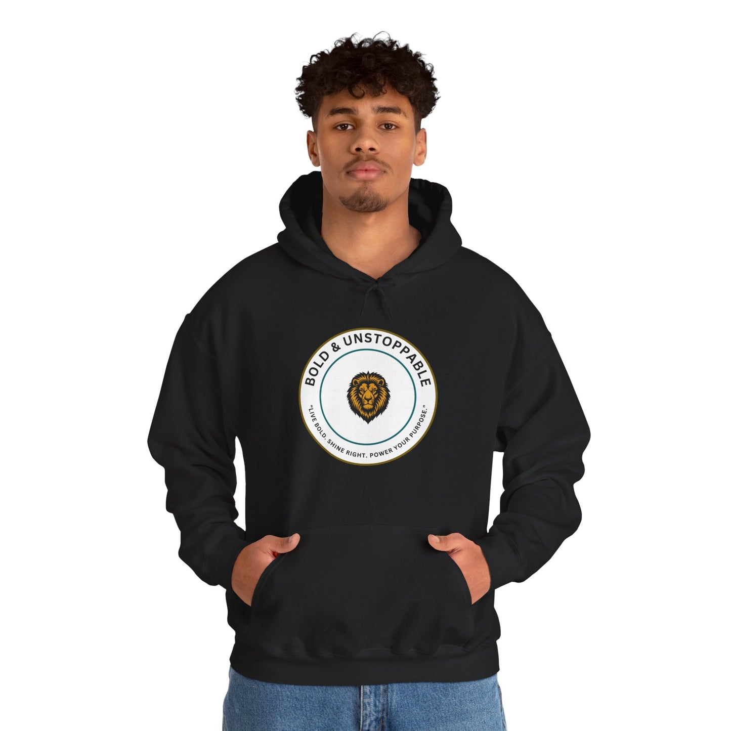 Bold & Unstoppable Lion Hoodie — Inspirational Graphic Pullover