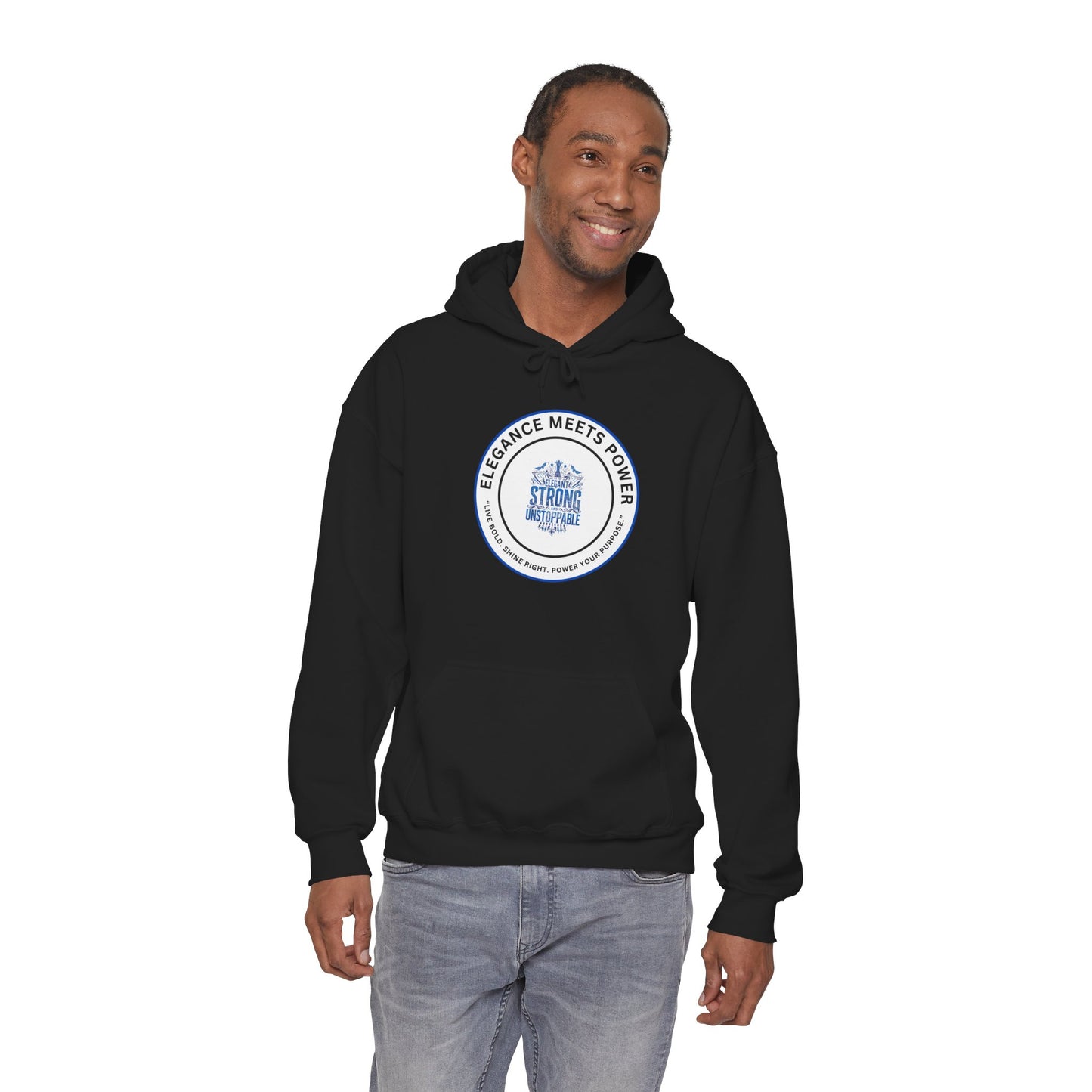 Hoodie — "Elegance Meets Power" Strong and Stylish Badge Pullover