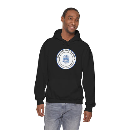 Hoodie — "Elegance Meets Power" Strong and Stylish Badge Pullover
