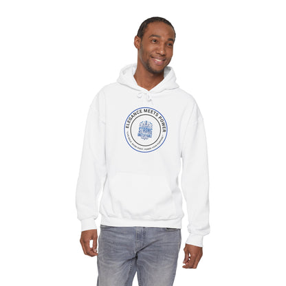 Hoodie — "Elegance Meets Power" Strong and Stylish Badge Pullover
