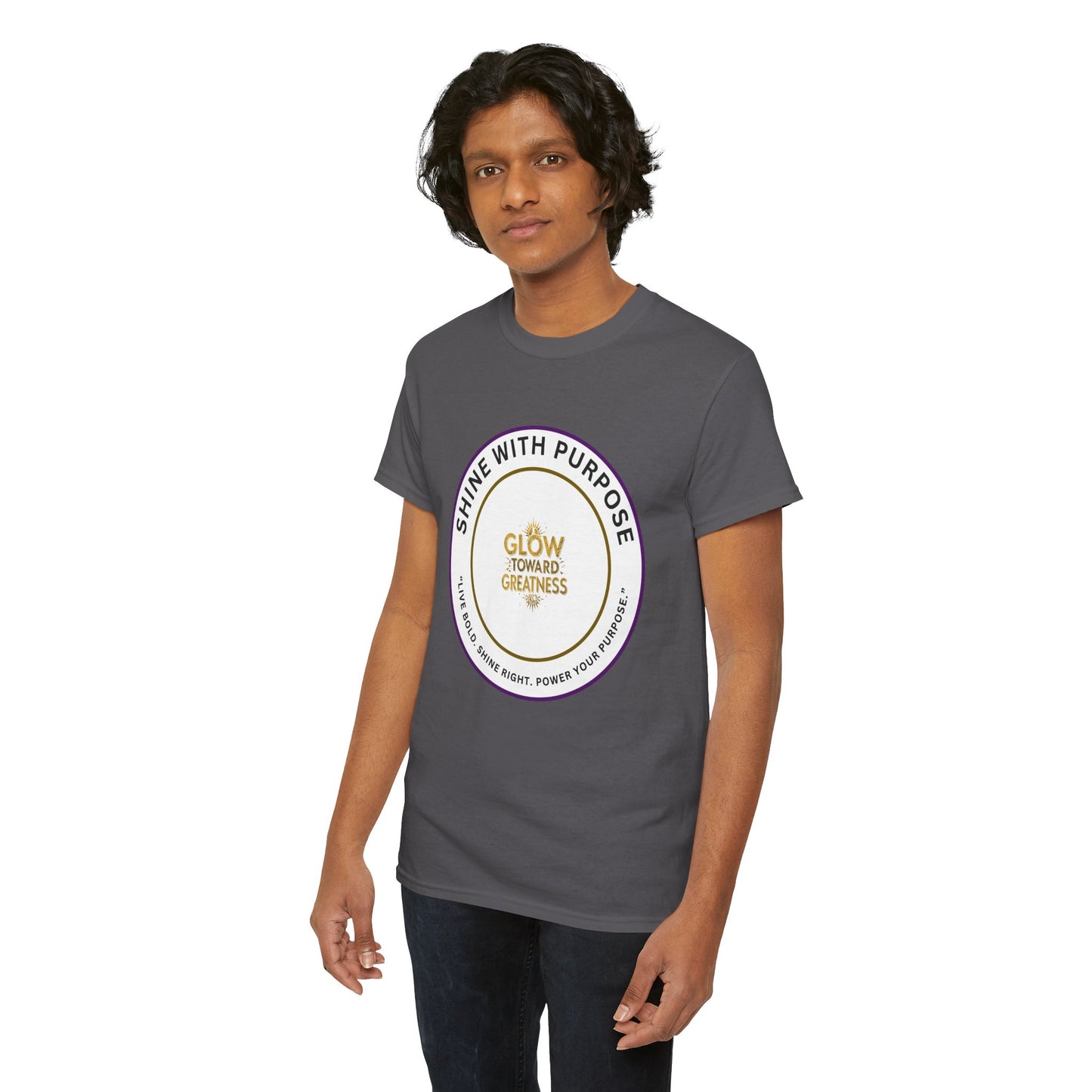 Shine With Purpose Tee — "Glow Toward Greatness" Inspirational Graphic T‑Shirt
