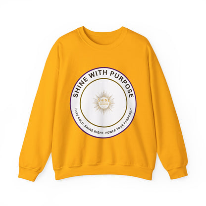 Shine With Purpose Crewneck Sweatshirt — Inspirational Graphic Pullover