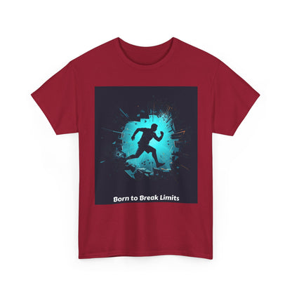 Running T-Shirt — 'Born to Break Limits' Motivational Athletic Tee