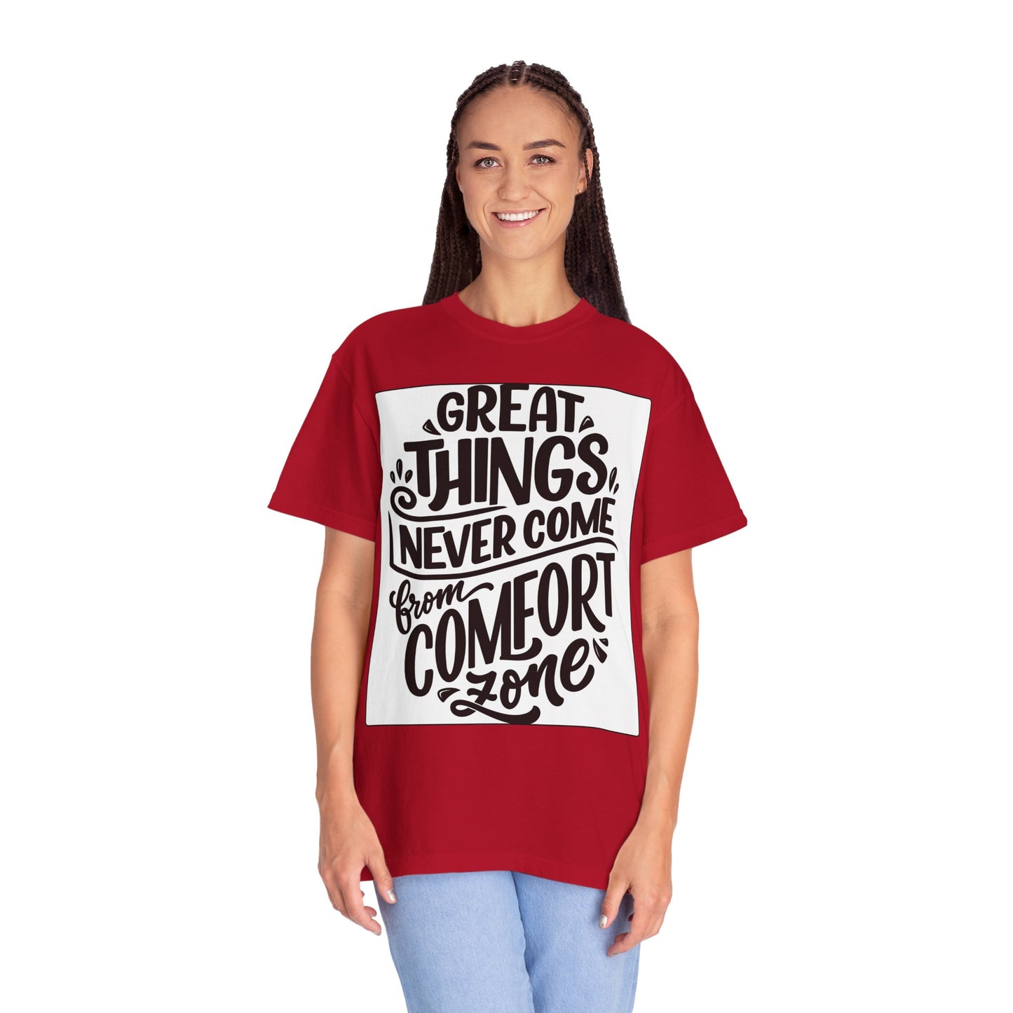 Motivational Tee - "Great Things Never Come From Comfort Zone" Graphic T-Shirt