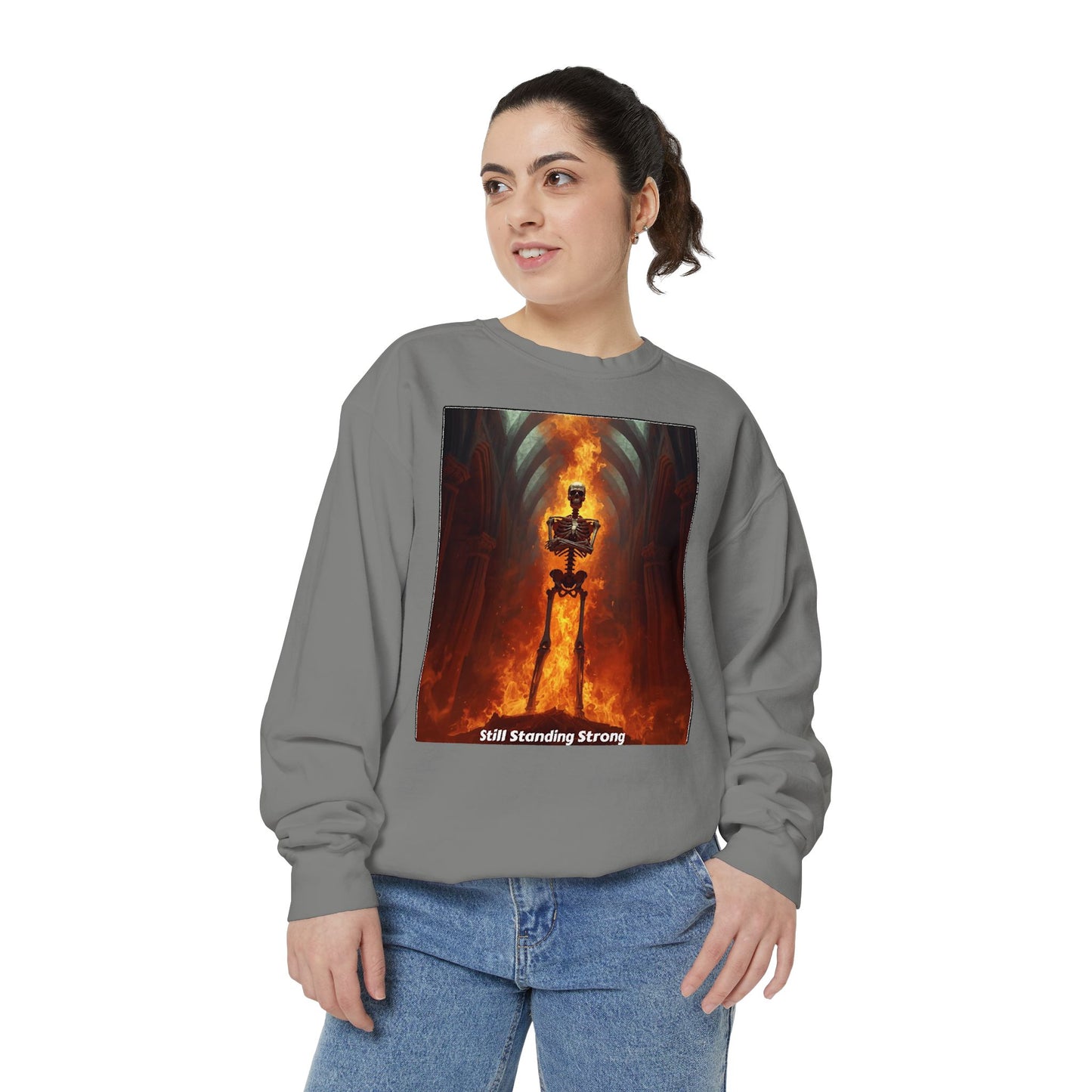 Flaming Sword Cathedral Sweatshirt — Still Standing Strong