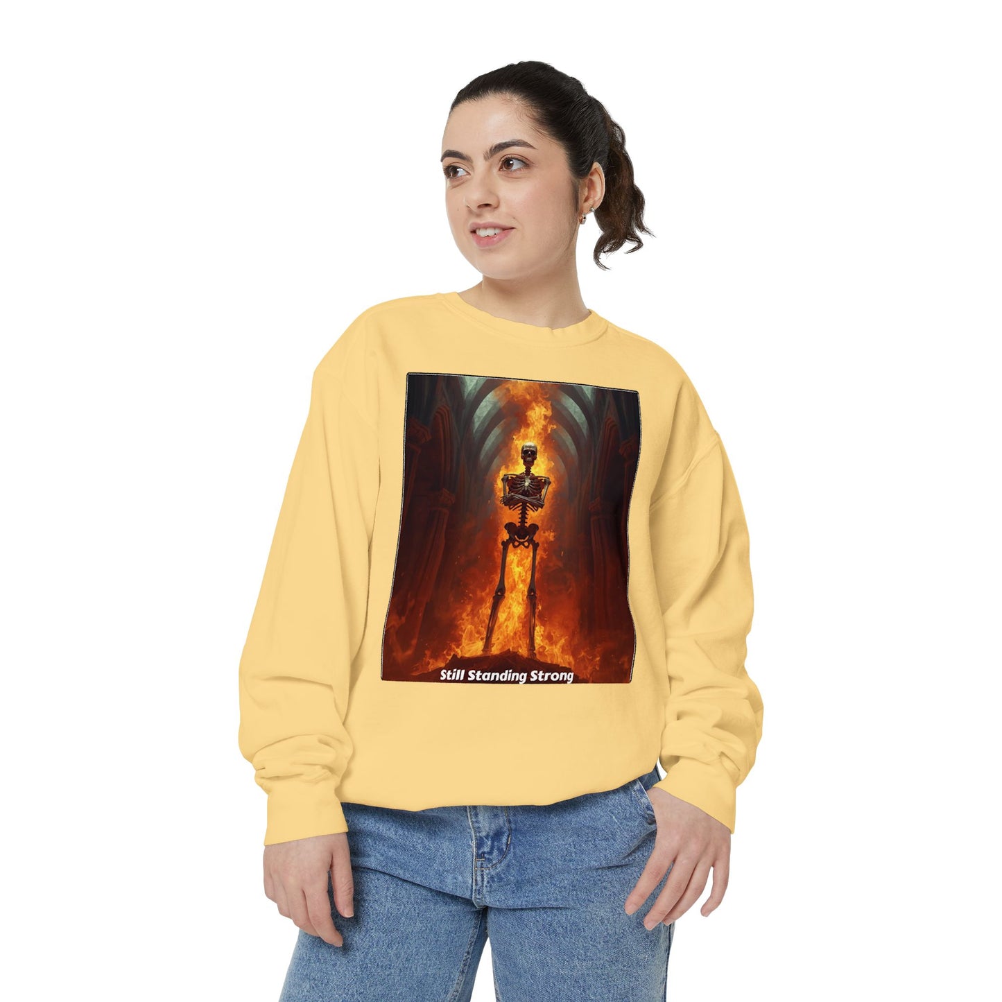 Flaming Sword Cathedral Sweatshirt — Still Standing Strong