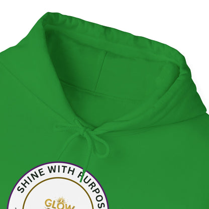 Shine With Purpose Hoodie – "Glow Towards Greatness" Inspirational Pullover