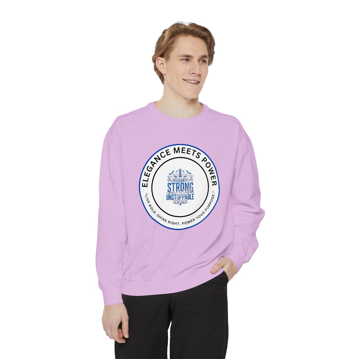 Elegance Meets Power Sweatshirt — "Strong & Gracious" Graphic Crewneck