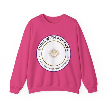 Shine With Purpose Crewneck Sweatshirt — Inspirational Graphic Pullover