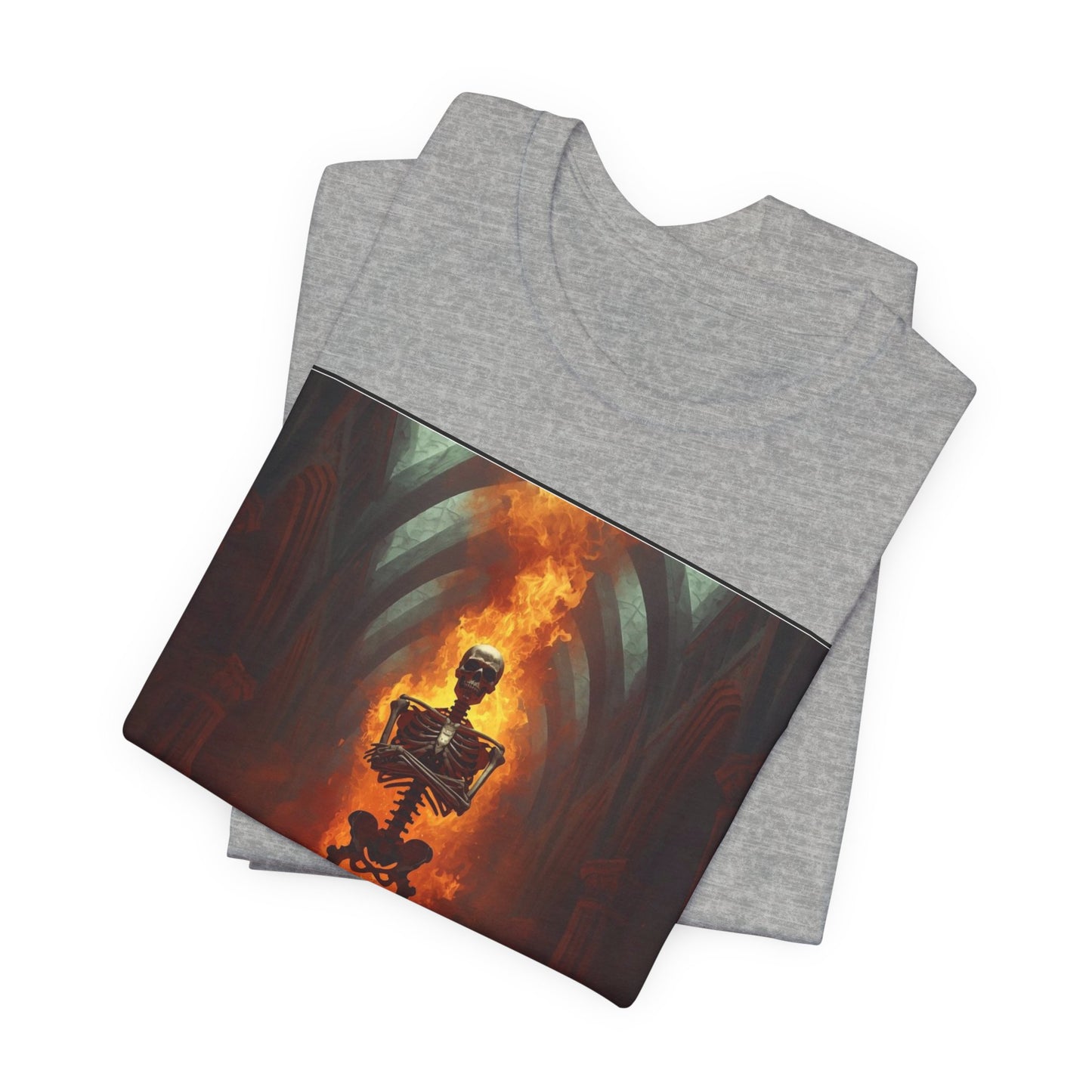 Still Standing Strong T-Shirt — Fiery Skeleton Gothic Tee