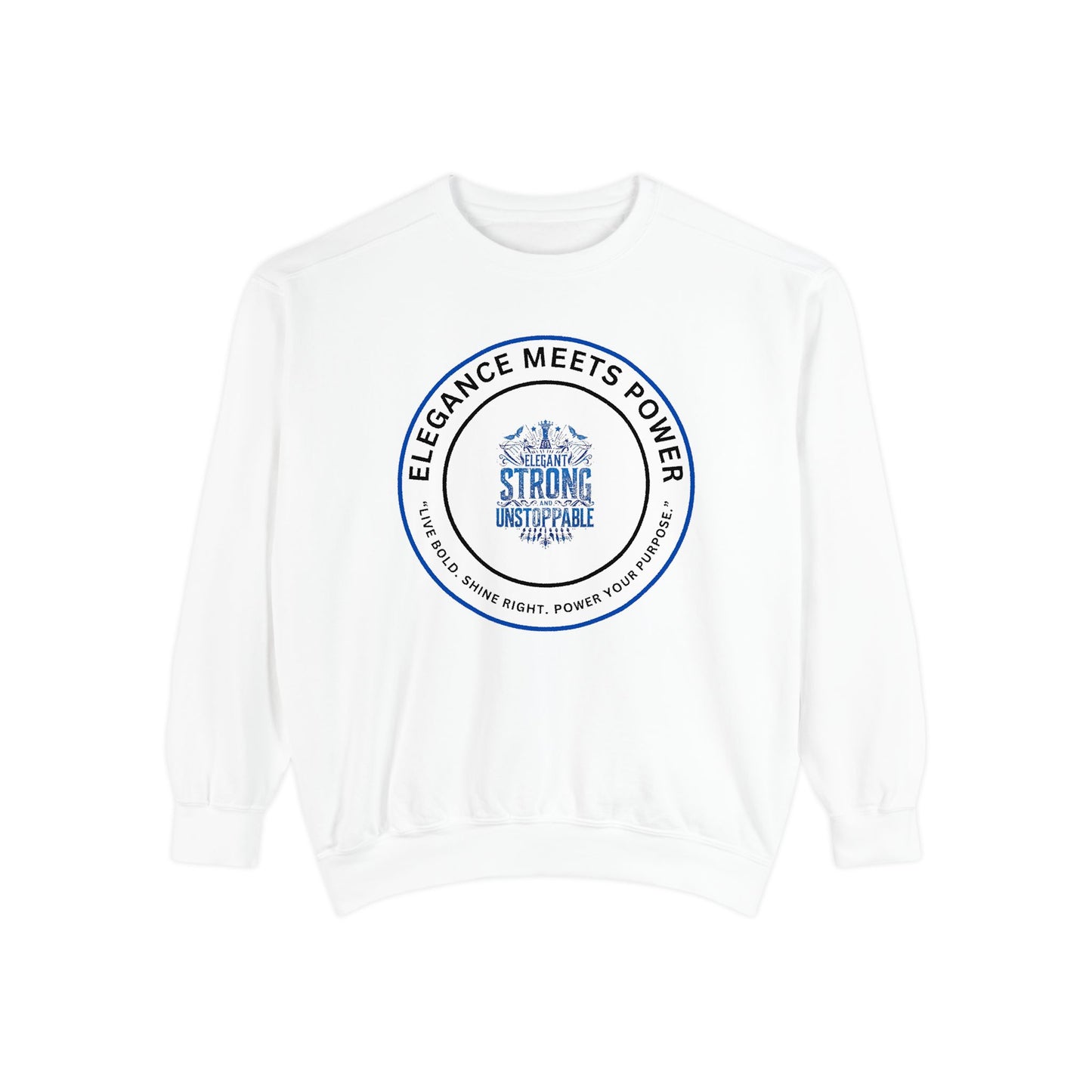 Elegance Meets Power Sweatshirt — "Strong & Gracious" Graphic Crewneck