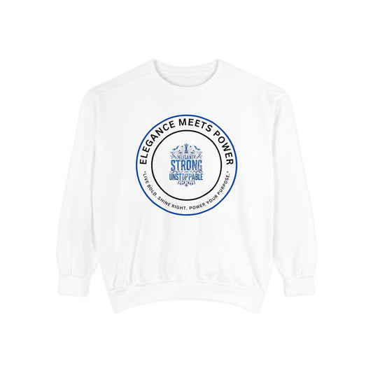 Elegance Meets Power Sweatshirt — "Strong & Gracious" Graphic Crewneck