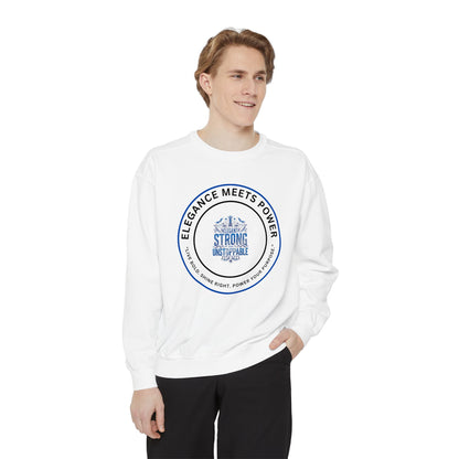 Elegance Meets Power Sweatshirt — "Strong & Gracious" Graphic Crewneck