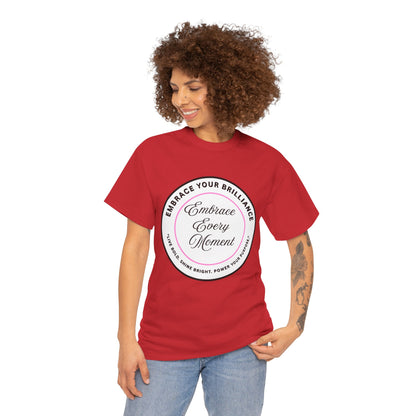 Embrace Your Brilliance Men's Tee — "Embrace Every Moment" Inspirational Graphic Shirt