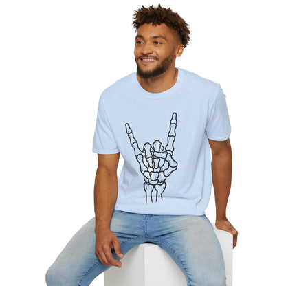 Skeleton Hand Rock Sign T-Shirt