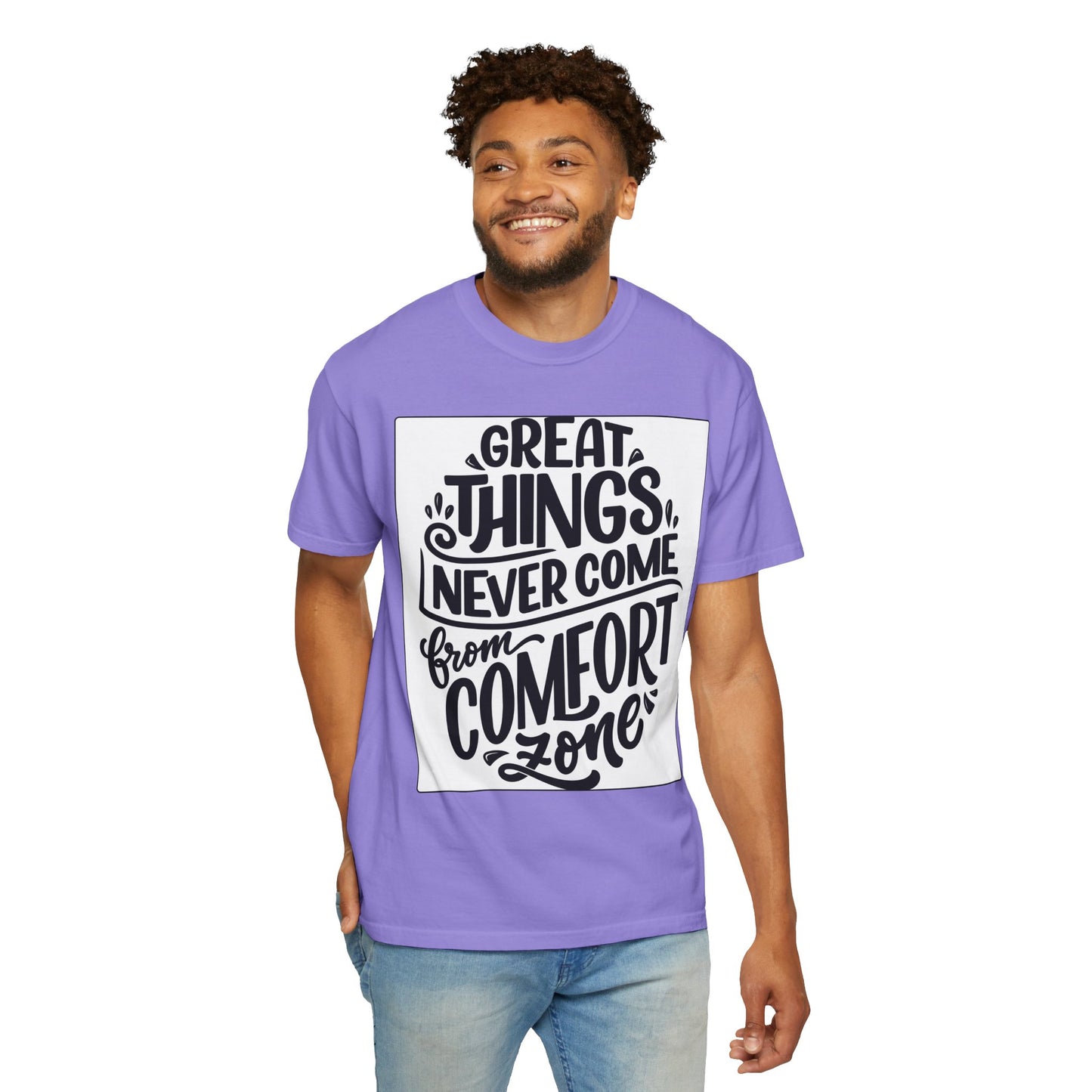 Motivational Tee - "Great Things Never Come From Comfort Zone" Graphic T-Shirt