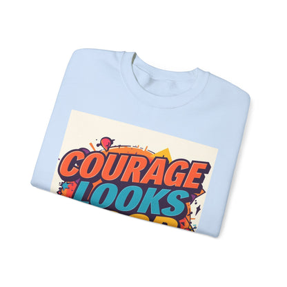 Courage Looks Good On You Sweatshirt — Inspirational Graphic Crewneck