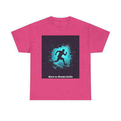 Running T-Shirt — 'Born to Break Limits' Motivational Athletic Tee