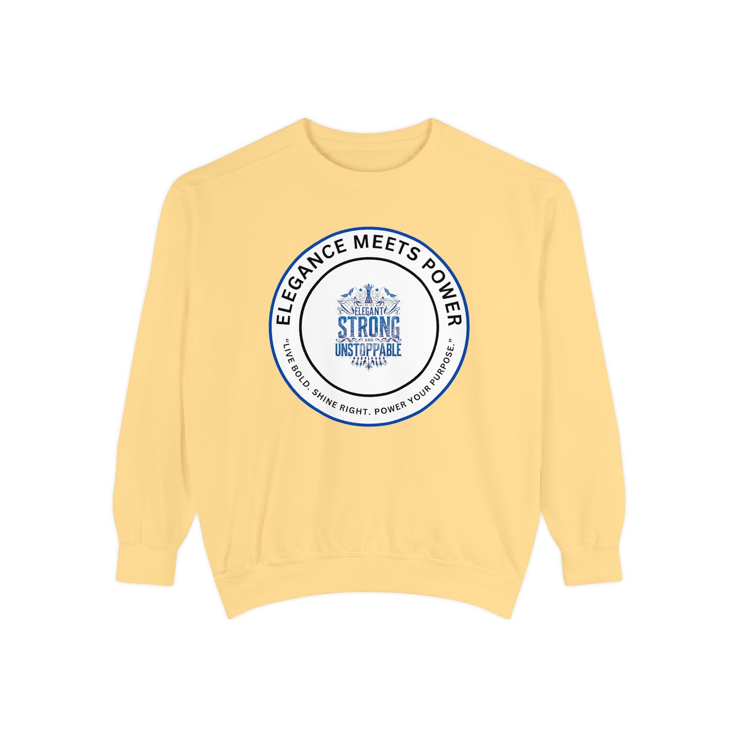 Elegance Meets Power Sweatshirt — "Strong & Gracious" Graphic Crewneck