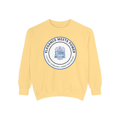 Elegance Meets Power Sweatshirt — "Strong & Gracious" Graphic Crewneck