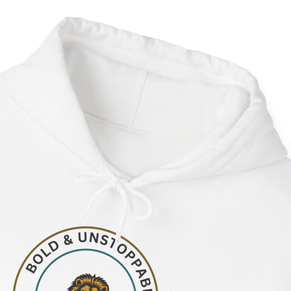 Bold & Unstoppable Lion Hoodie — Inspirational Graphic Pullover