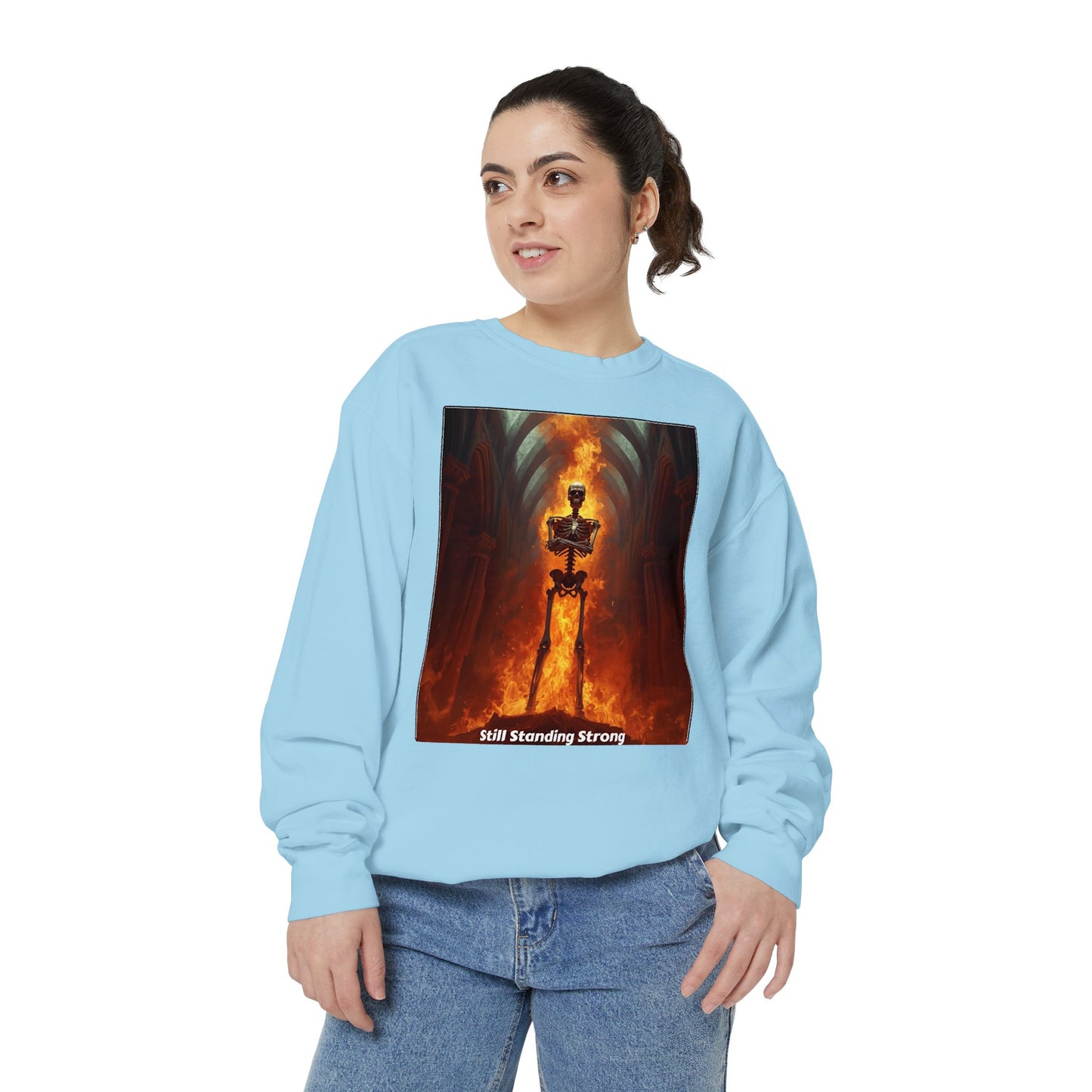 Flaming Sword Cathedral Sweatshirt — Still Standing Strong