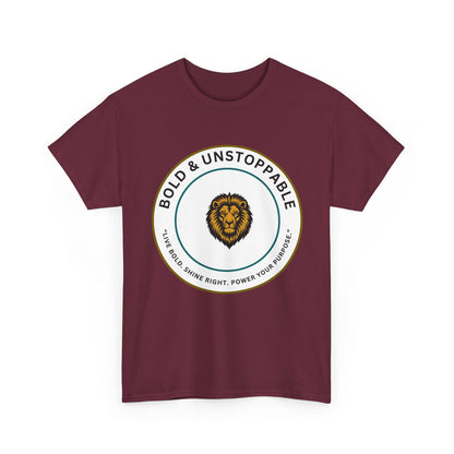 Bold & Unstoppable Lion T-Shirt — Inspirational Motivational Tee