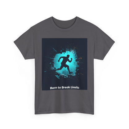 Running T-Shirt — 'Born to Break Limits' Motivational Athletic Tee