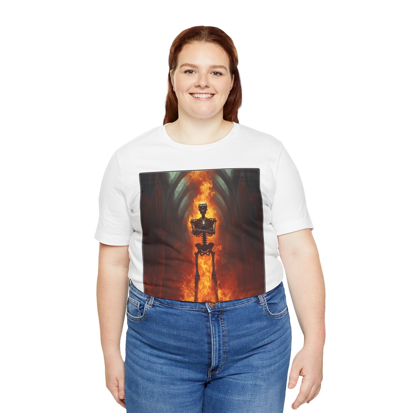 Still Standing Strong T-Shirt — Fiery Skeleton Gothic Tee