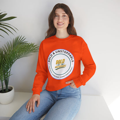 Bold & Unstoppable Crewneck Sweatshirt — Inspirational Graphic Pullover