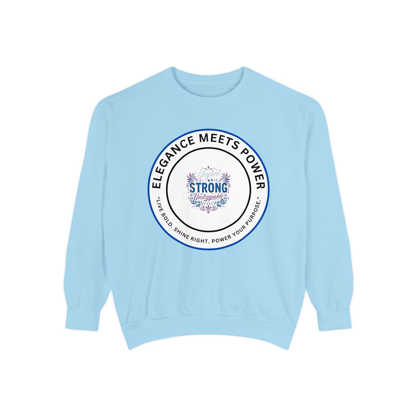 Strong Floral Crest Sweatshirt — "Elegance Meets Power" Crewneck