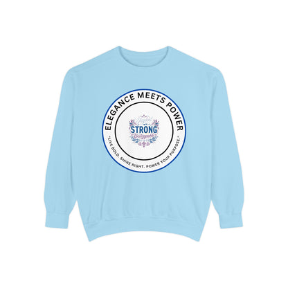 Strong Floral Crest Sweatshirt — "Elegance Meets Power" Crewneck