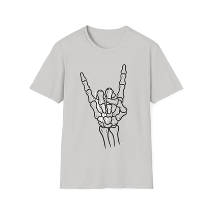 Skeleton Hand Rock Sign T-Shirt
