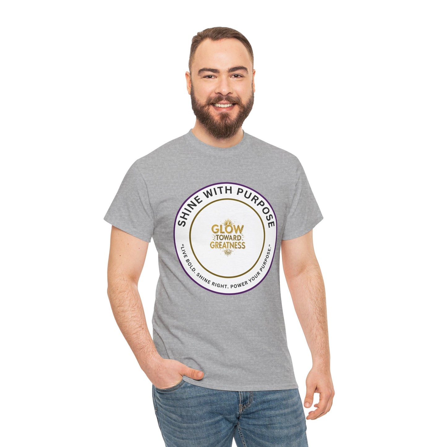 Shine With Purpose Tee — "Glow Toward Greatness" Inspirational Graphic T‑Shirt