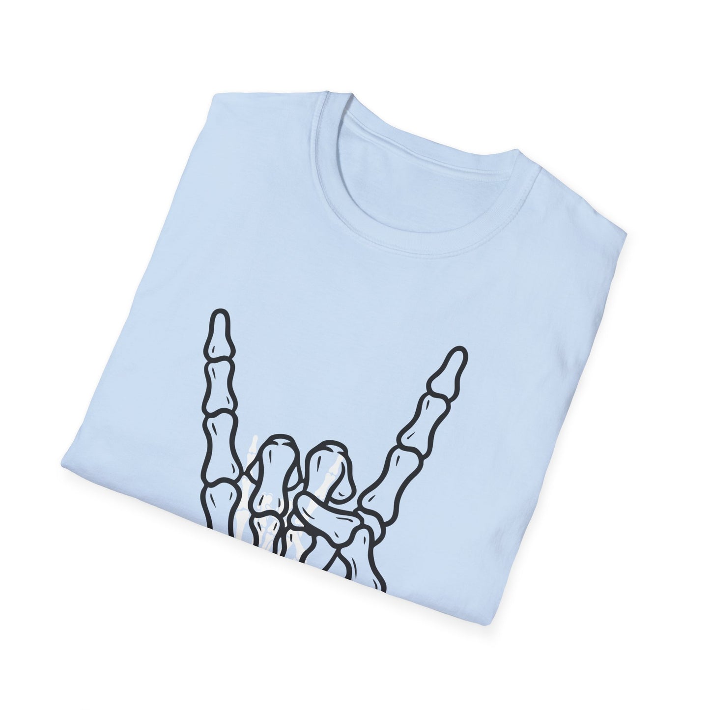 Skeleton Hand Rock Sign T-Shirt