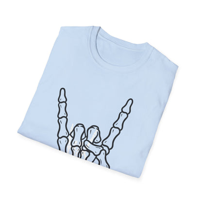 Skeleton Hand Rock Sign T-Shirt
