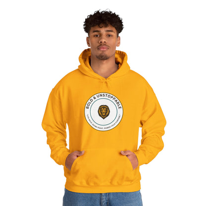 Bold & Unstoppable Lion Hoodie — Inspirational Graphic Pullover