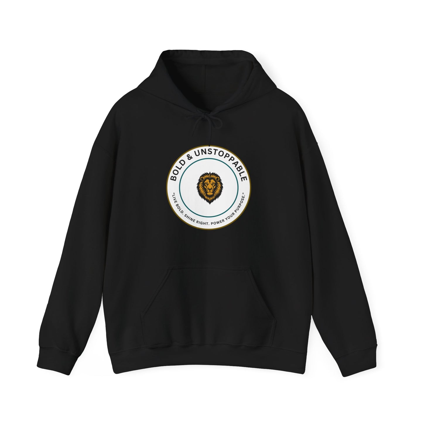 Bold & Unstoppable Lion Hoodie — Inspirational Graphic Pullover