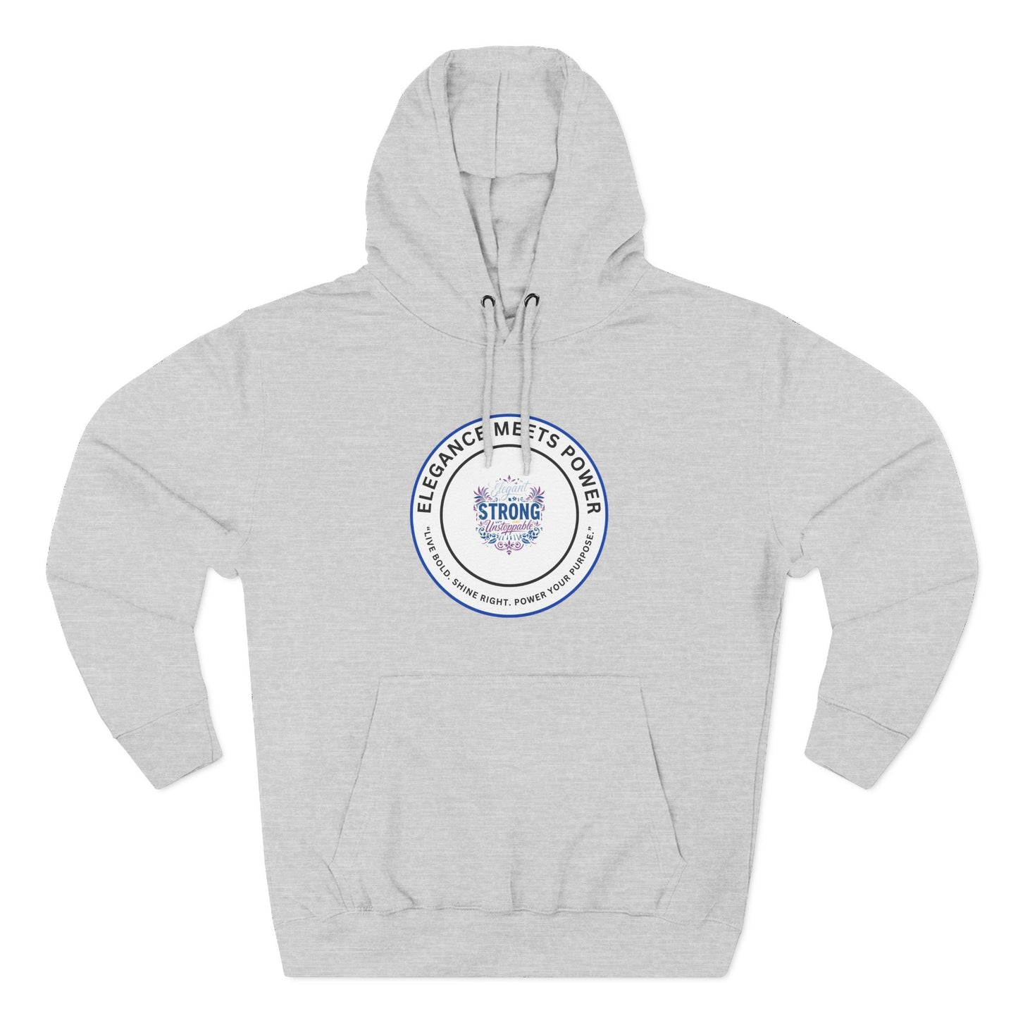 Strong Elegance Hoodie — "Elegance Meets Power" Fleece Pullover