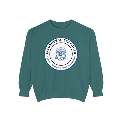 Elegance Meets Power Sweatshirt — "Strong & Gracious" Graphic Crewneck