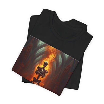 Still Standing Strong T-Shirt — Fiery Skeleton Gothic Tee