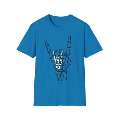 Skeleton Hand Rock Sign T-Shirt
